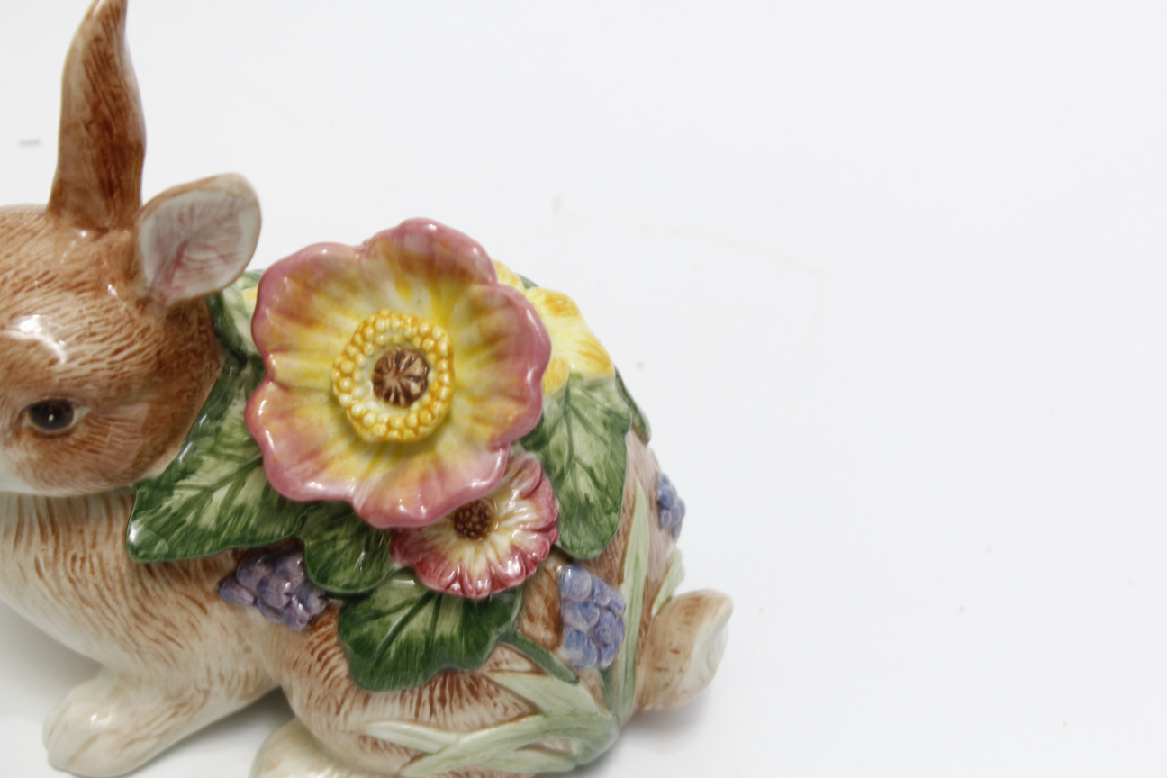 Assortment of Fitz and Floyd Woodland Spring Series Easter Decor