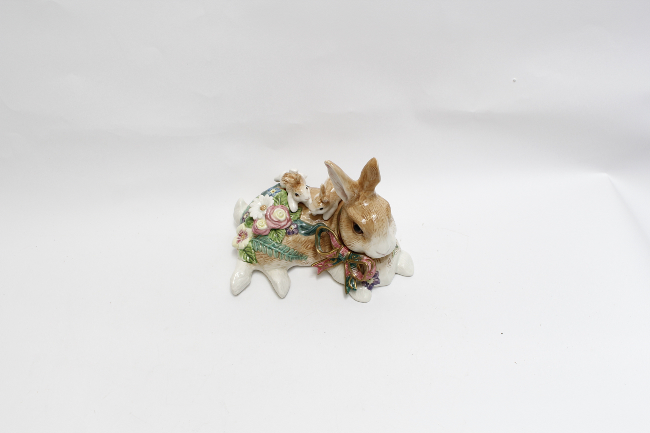 Assortment of Fitz and Floyd Woodland Spring Series Easter Decor