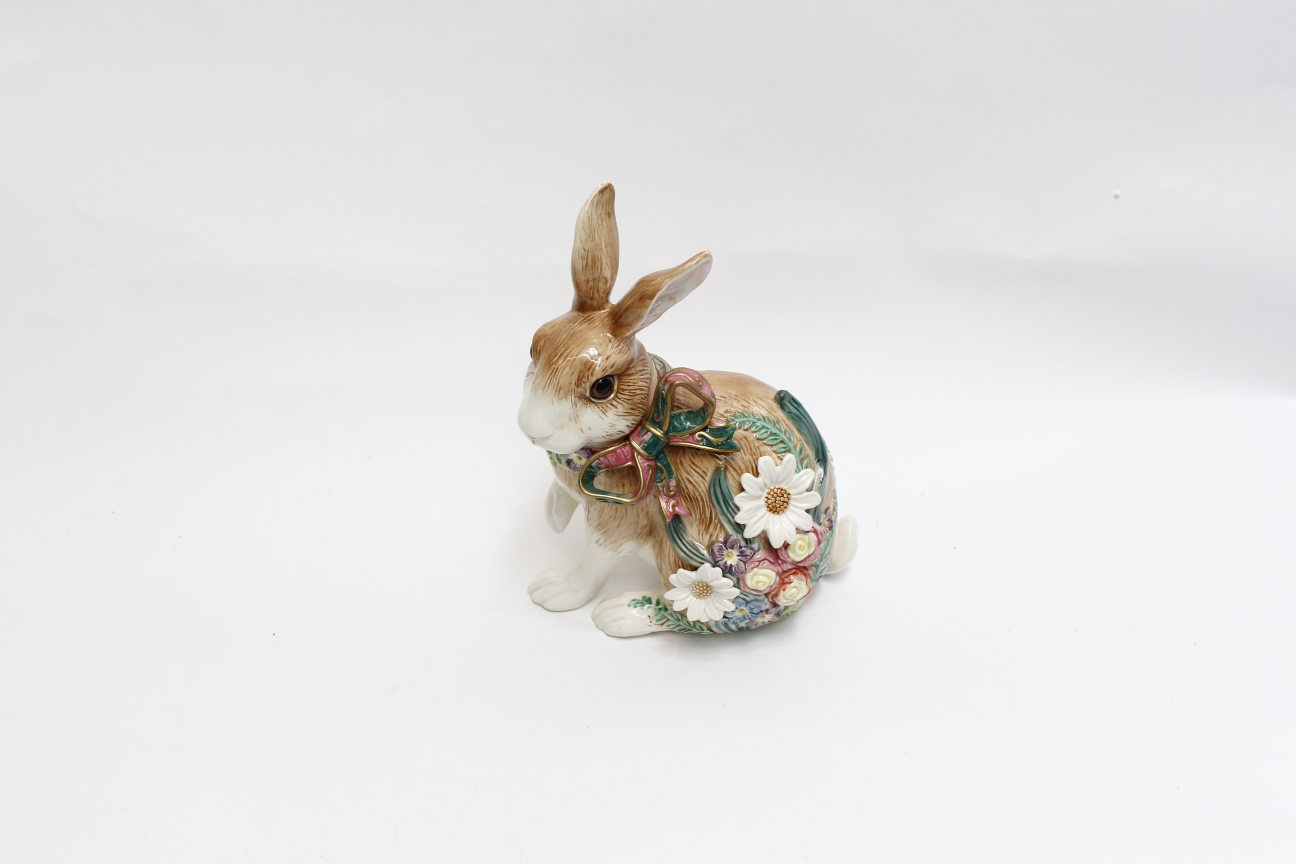 Assortment of Fitz and Floyd Woodland Spring Series Easter Decor