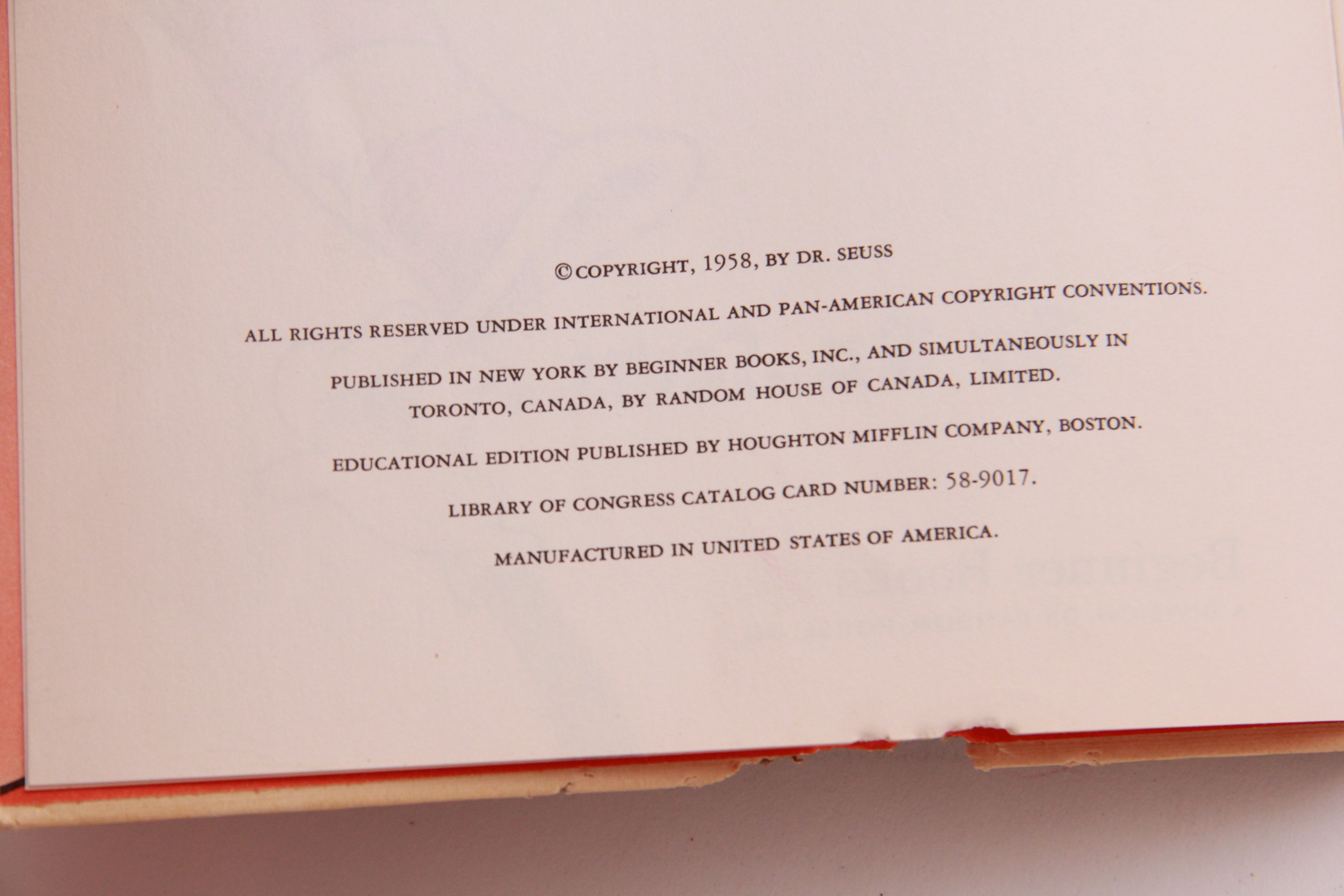 1938-1965 Dr. Seuss Books With First Book Club Edition "Horton Hears a Who"