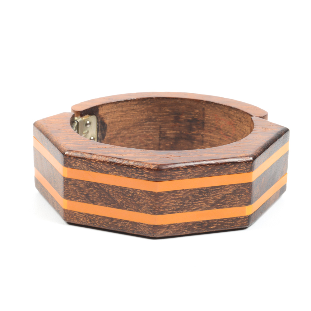 Vintage Bakelite And Wood Bracelet