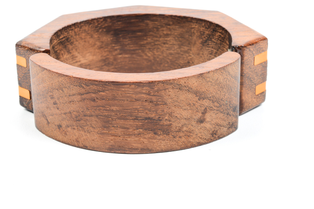 Vintage Bakelite And Wood Bracelet