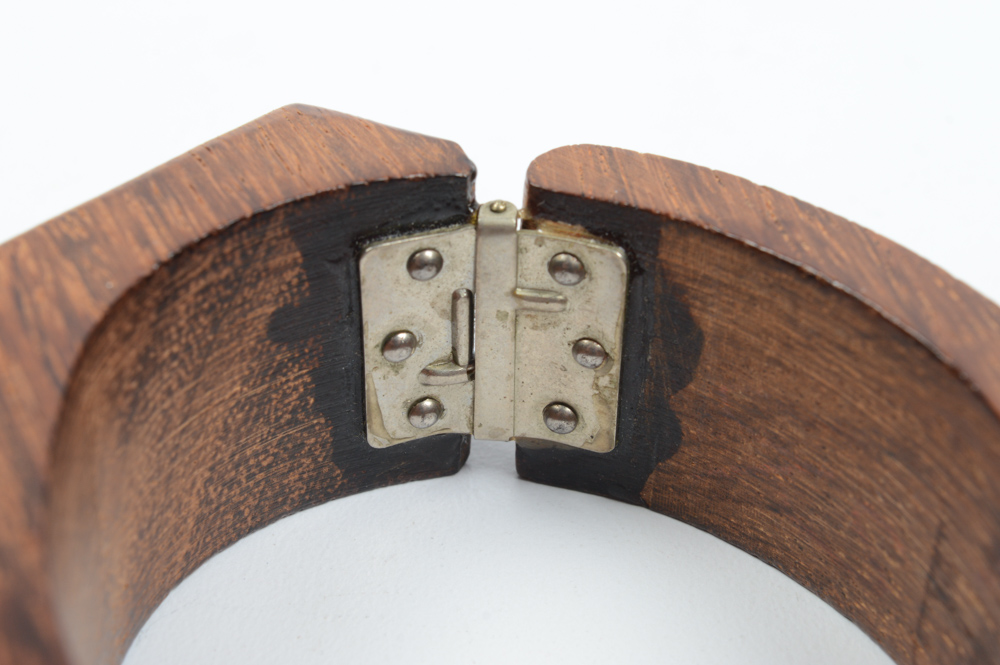 Vintage Bakelite And Wood Bracelet