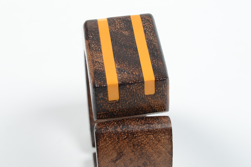 Vintage Bakelite And Wood Bracelet