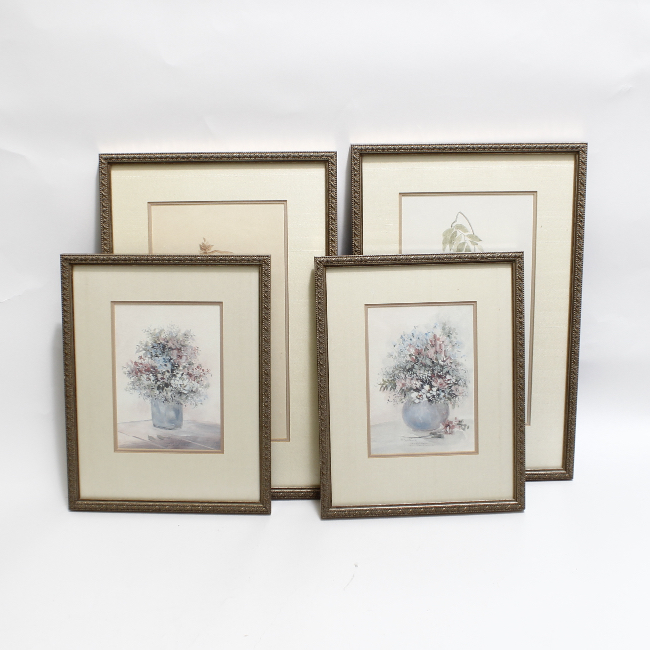 Collection of Watercolors Signed by M. Bertrand