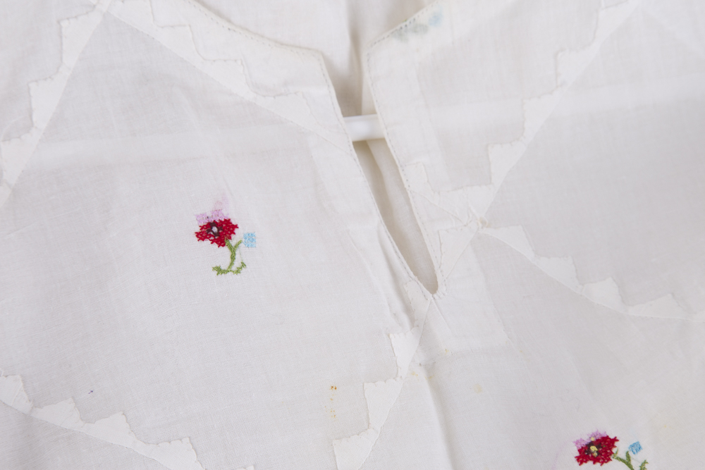 Three Vintage Linen Embroidered Tunics