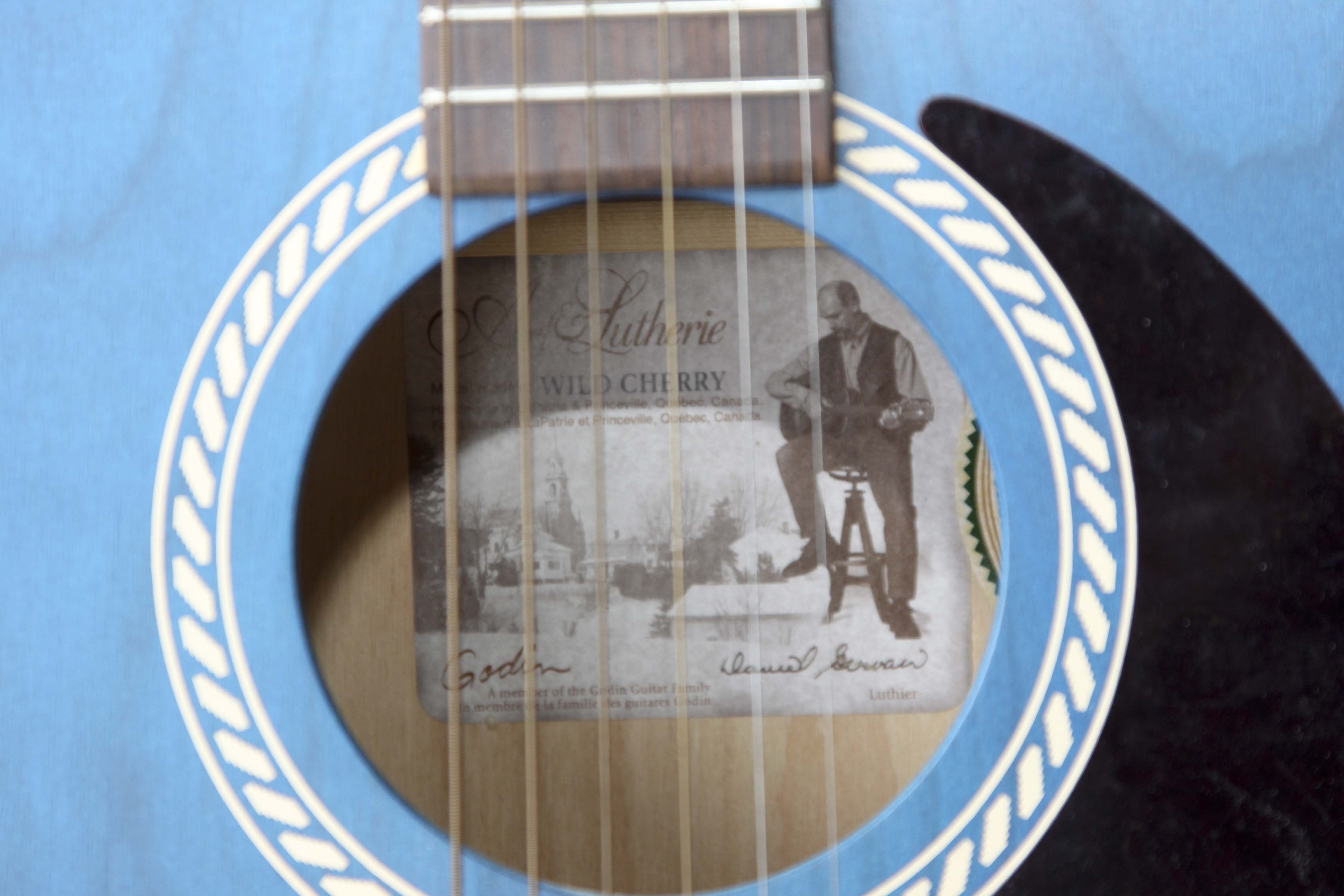 Art & Lutherie Blue Acoustic Guitar With Gigbag