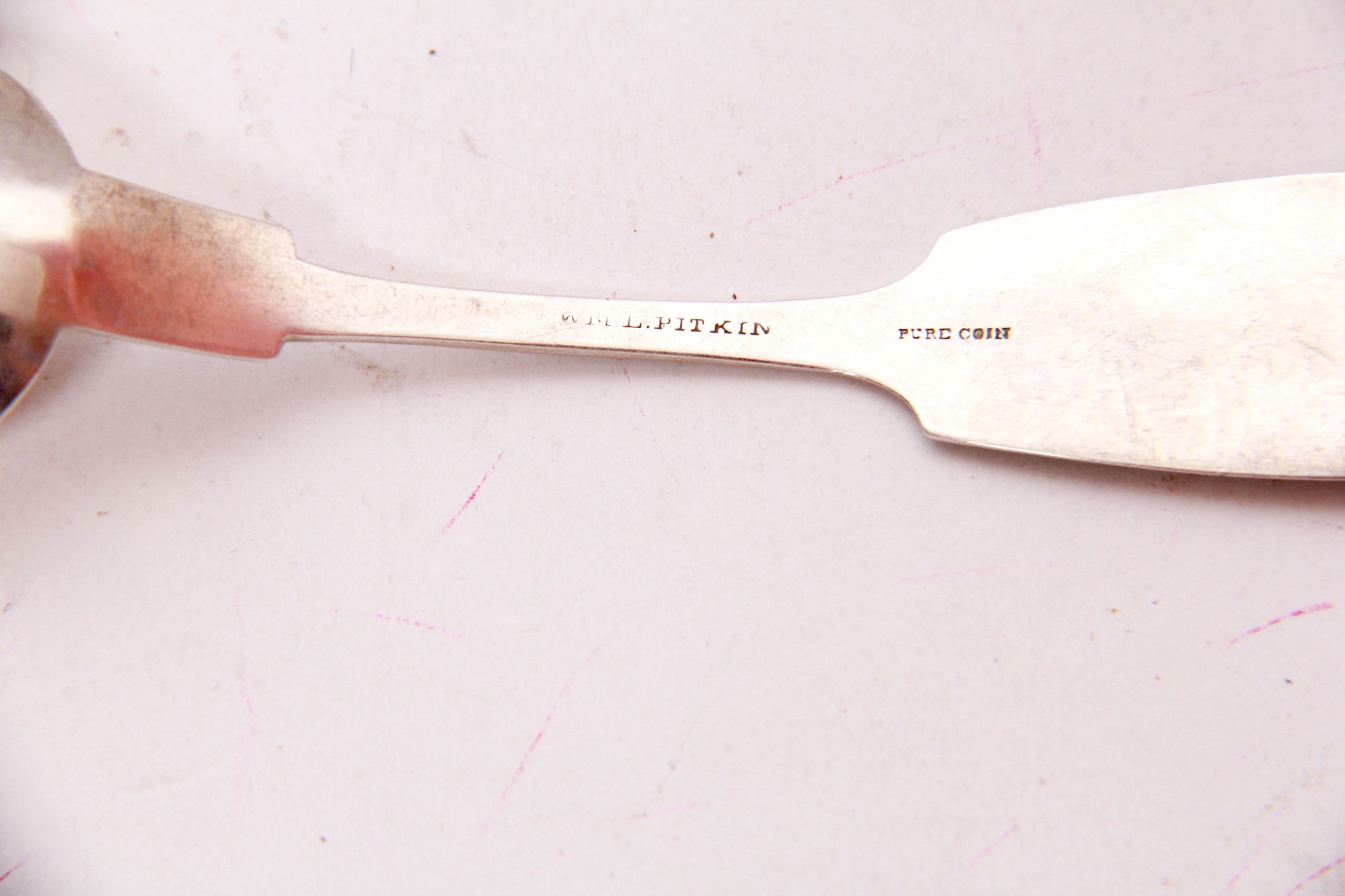 Collection of Coin Silver Fiddle Back Spoons