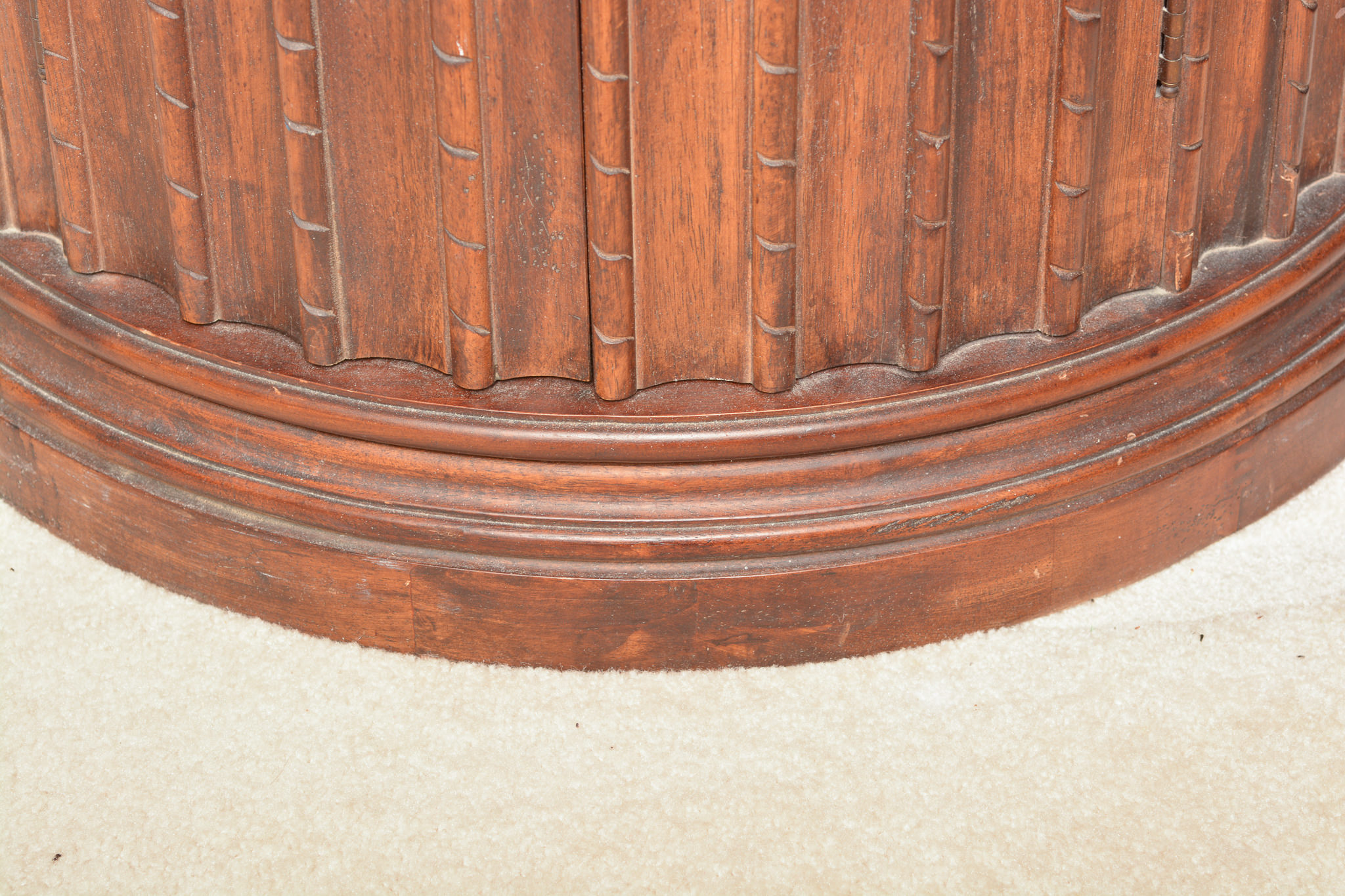 Two Neoclassical Style Marble Top Nightstands