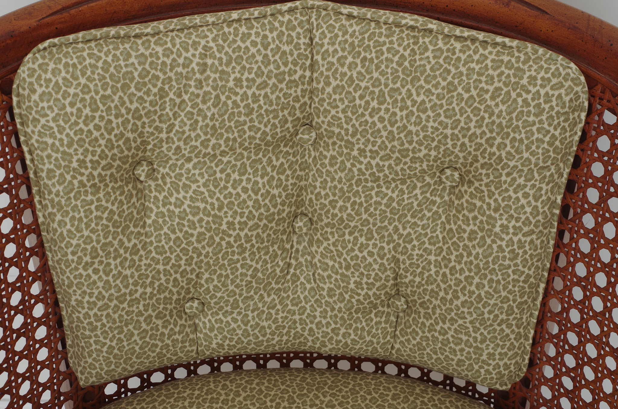 Caned Chairs with Glass Table