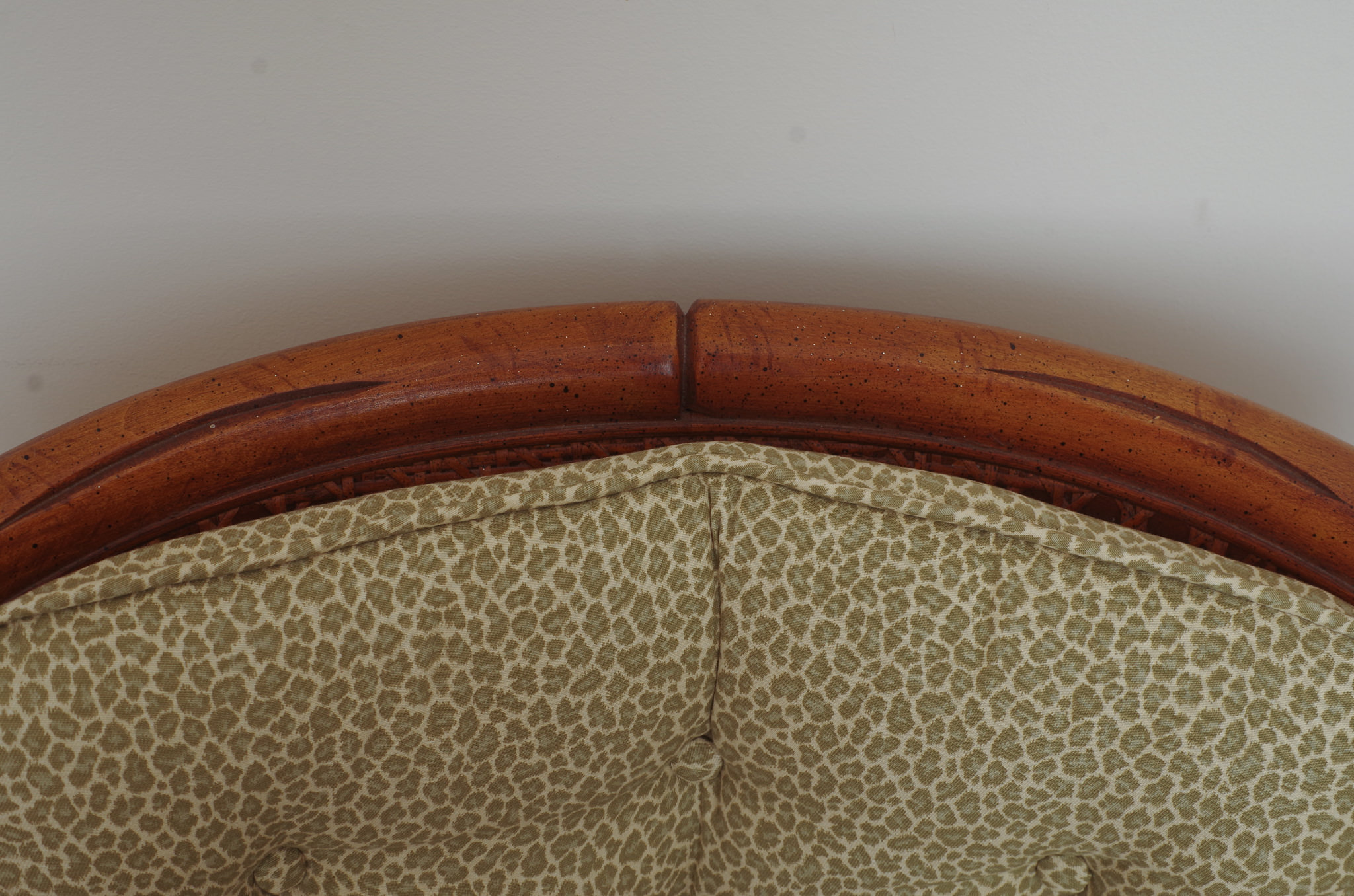 Caned Chairs with Glass Table