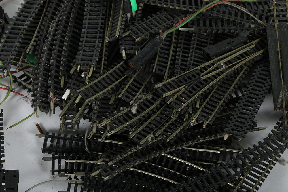 Model Train Track and Accessories Including N-Scale