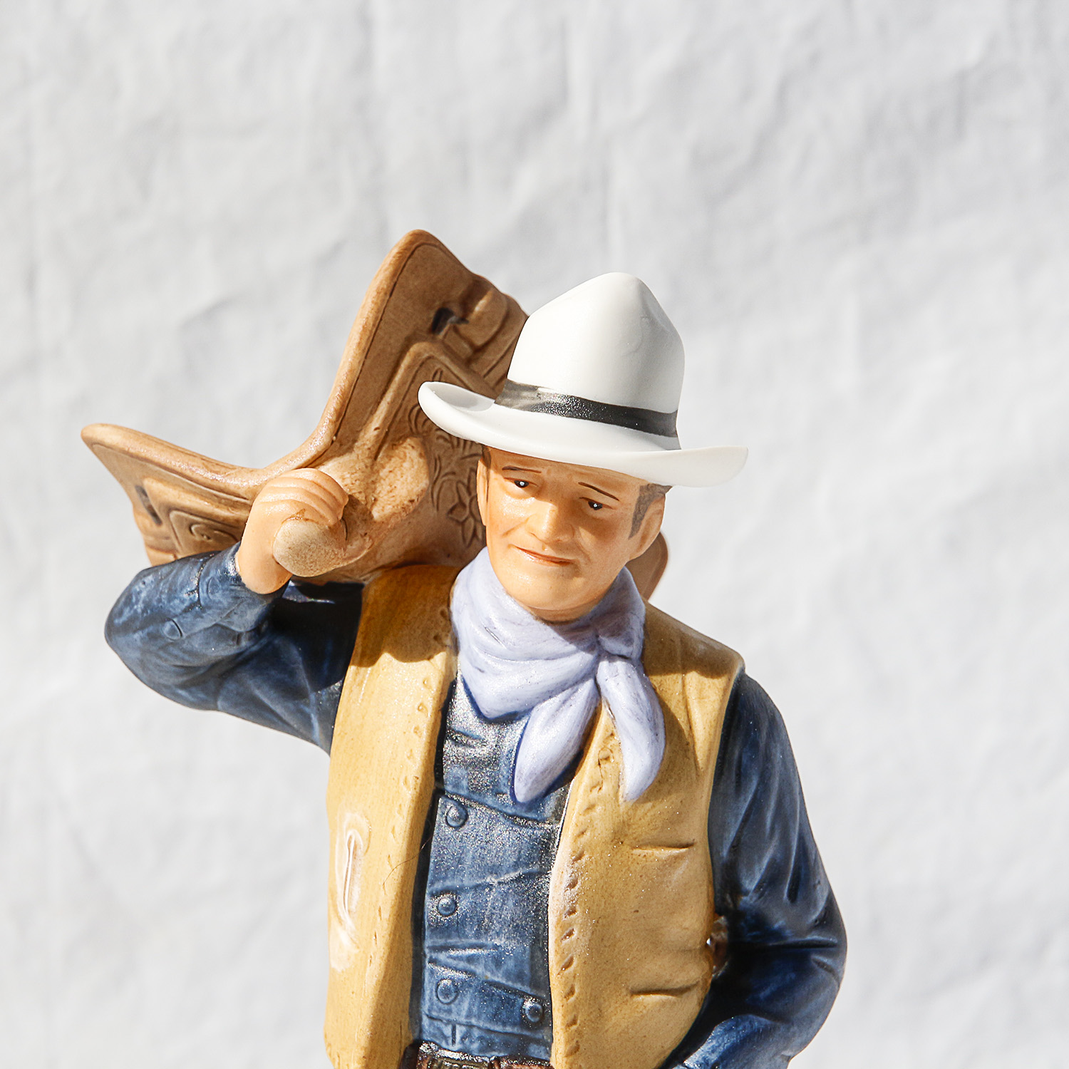 Three Avon "Images of Hollywood" John Wayne Porcelain Figurines