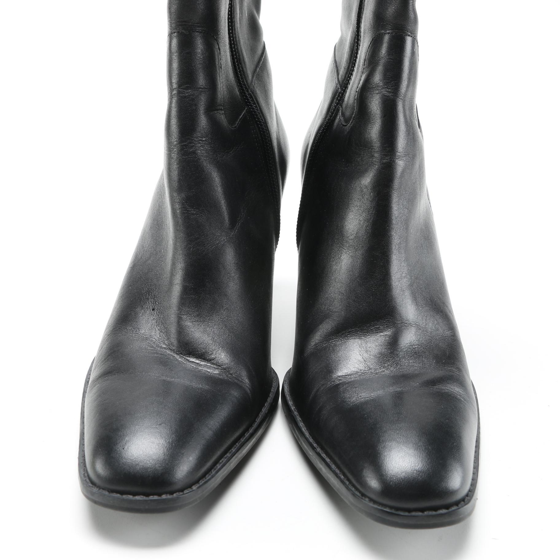 Ralph Lauren Black Leather "Coleen" Boots