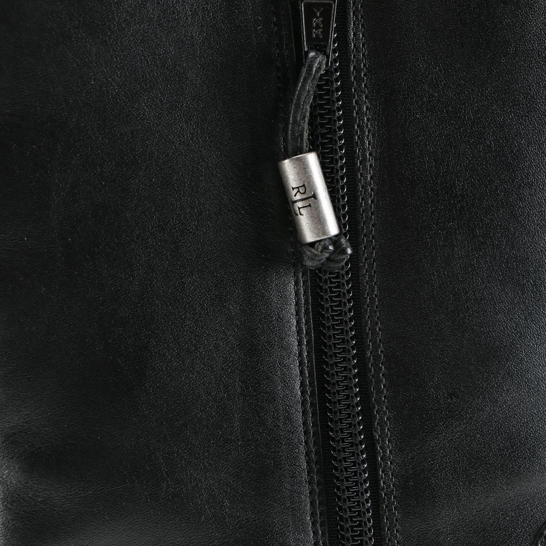 Ralph Lauren Black Leather "Coleen" Boots