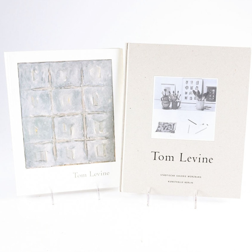 Two Signed Tom Levine Art Catalogs