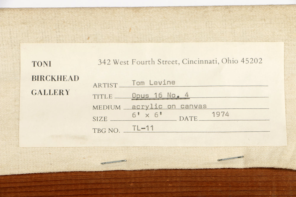 Tom Levine Oil Painting on Canvas "Opus 16 #4"