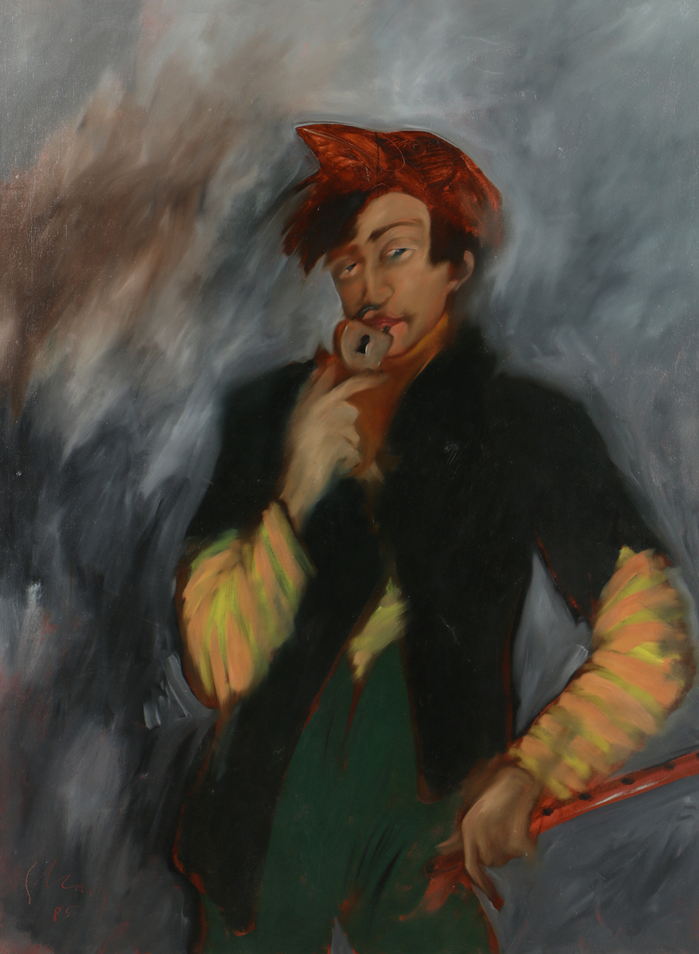 Stephen Ray Oil Painting on Canvas "Papageno, Padlocked"