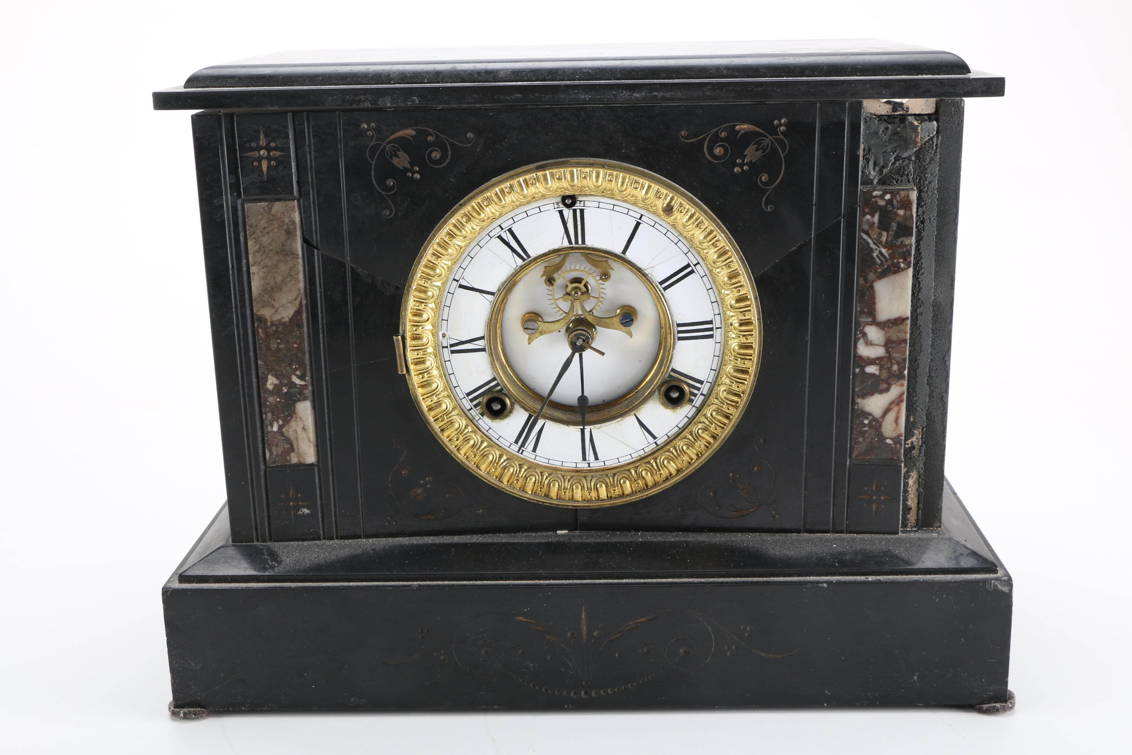 Waterbury Clock Co and William L. Gilbert Clock Co Mantel Clocks