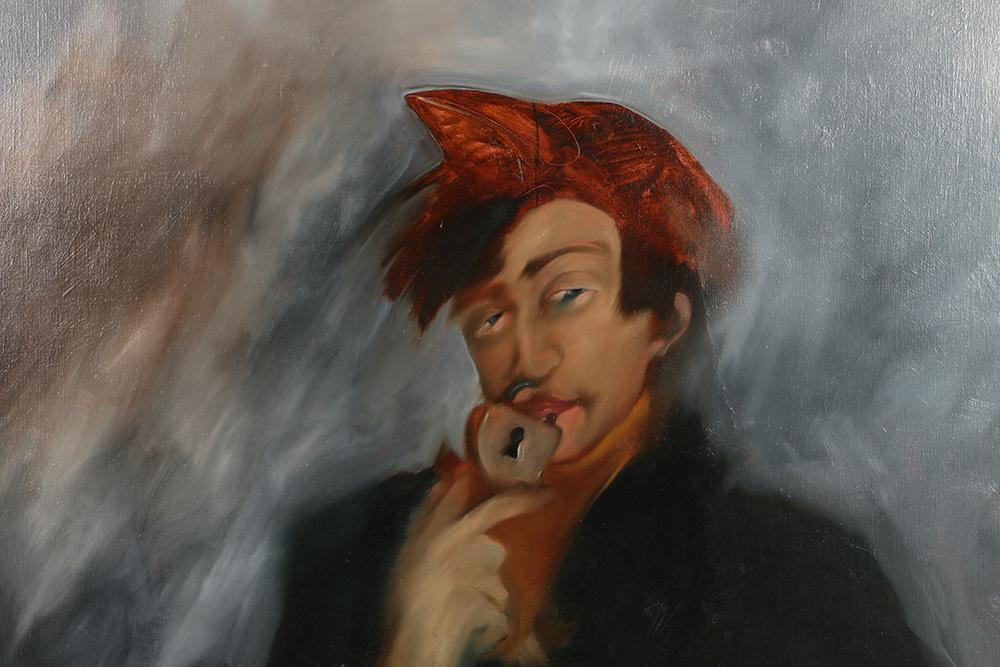 Stephen Ray Oil Painting on Canvas "Papageno, Padlocked"