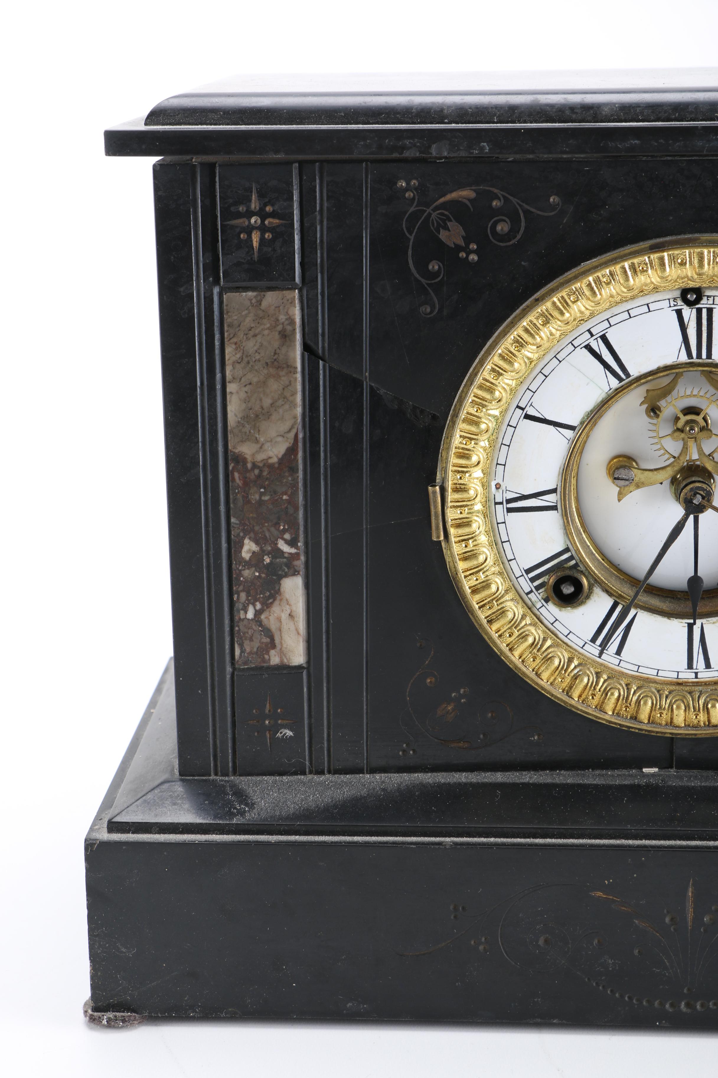 Waterbury Clock Co and William L. Gilbert Clock Co Mantel Clocks