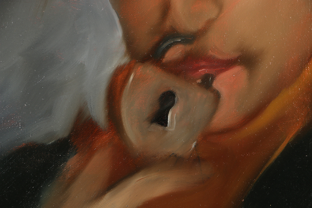 Stephen Ray Oil Painting on Canvas "Papageno, Padlocked"