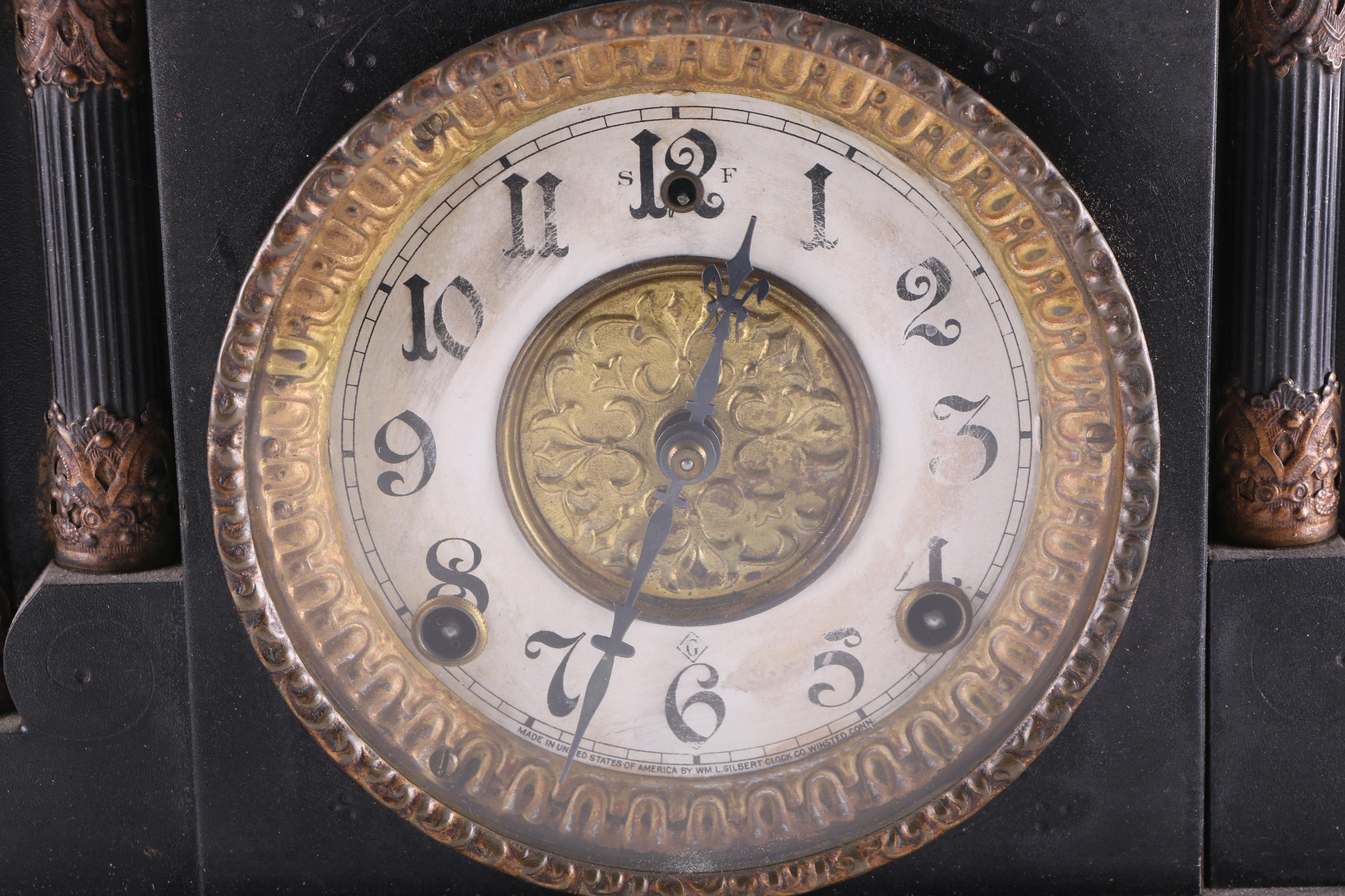 Waterbury Clock Co and William L. Gilbert Clock Co Mantel Clocks