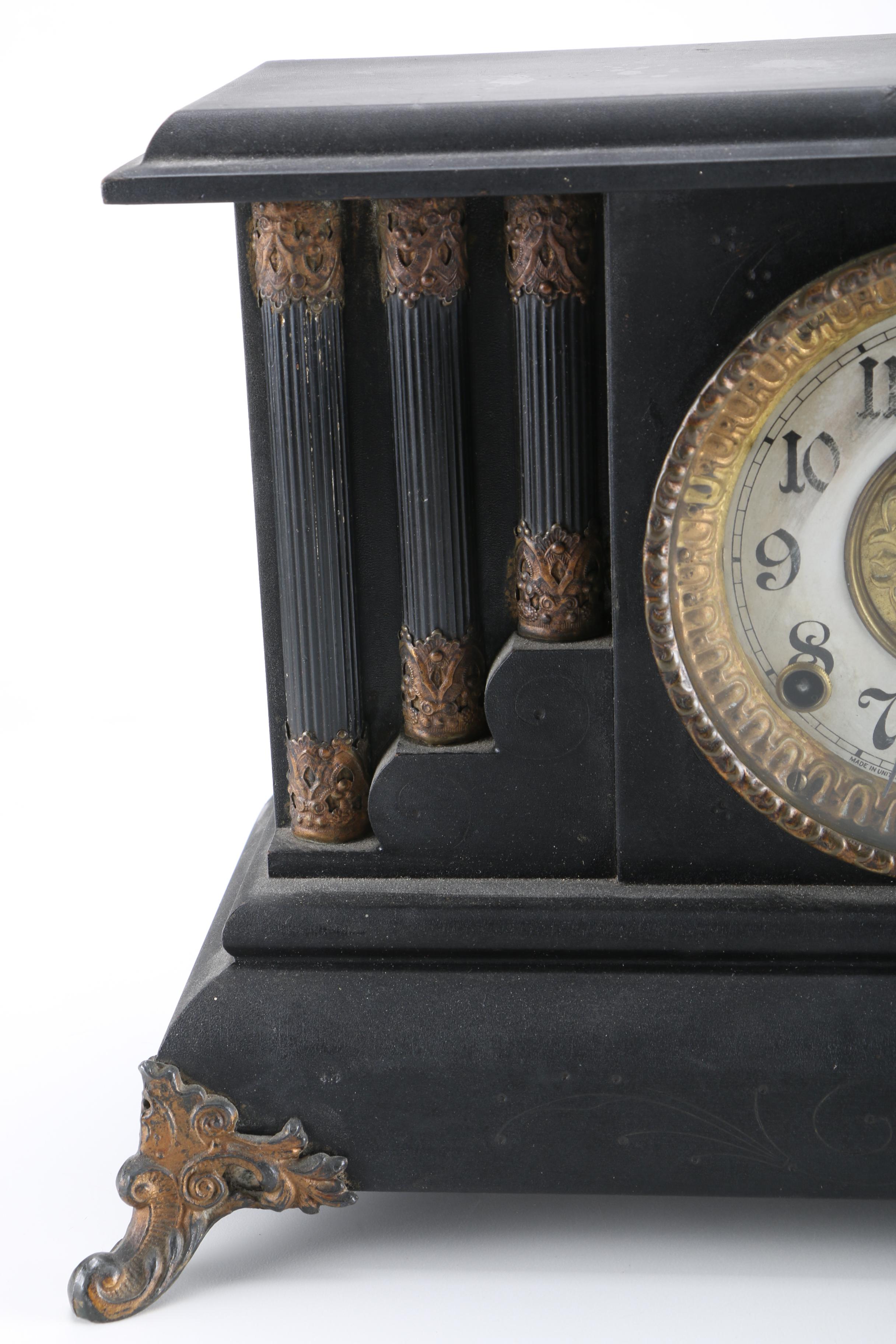 Waterbury Clock Co and William L. Gilbert Clock Co Mantel Clocks