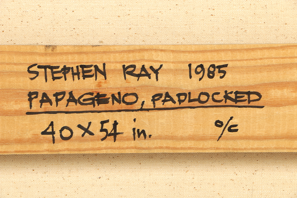 Stephen Ray Oil Painting on Canvas "Papageno, Padlocked"