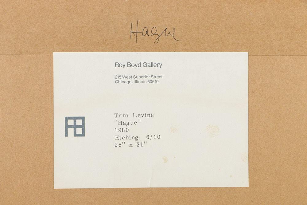 Tom Levine Limited Edition Etching "Hague"
