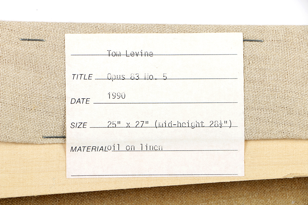 Tom Levine Oil Painting on Linen "Opus 83 No. 5"