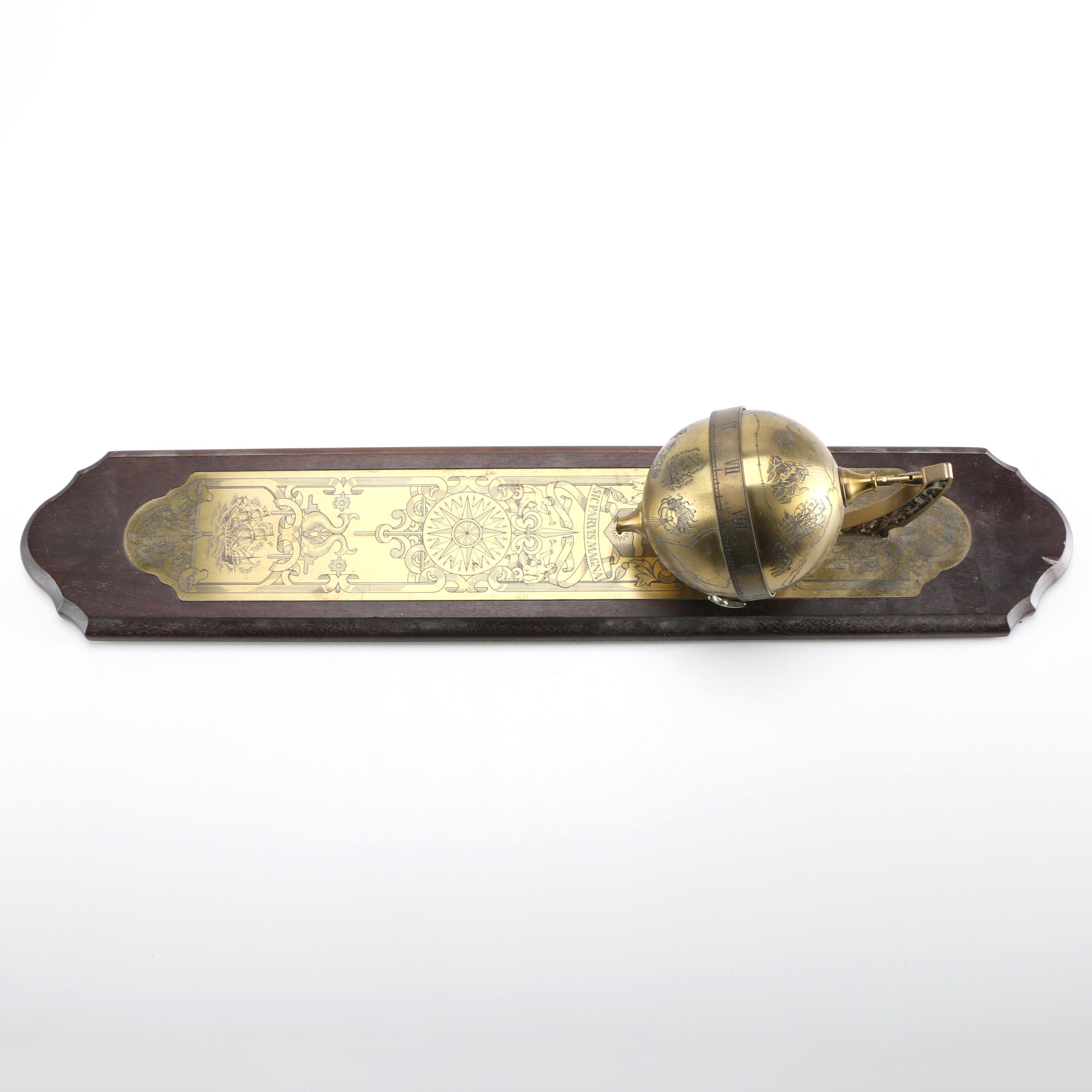 Sir Francis Drake Reed Brass Falling Ball Clock