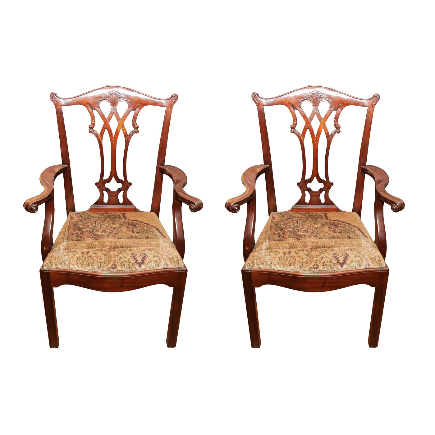 Chippendale Style Armchairs