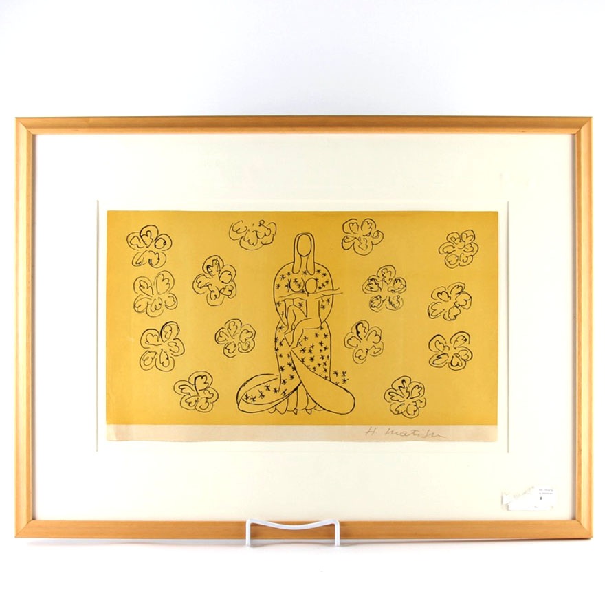Henri Matisse 1949 Signed Lithograph "La Vierge et l’Enfant"
