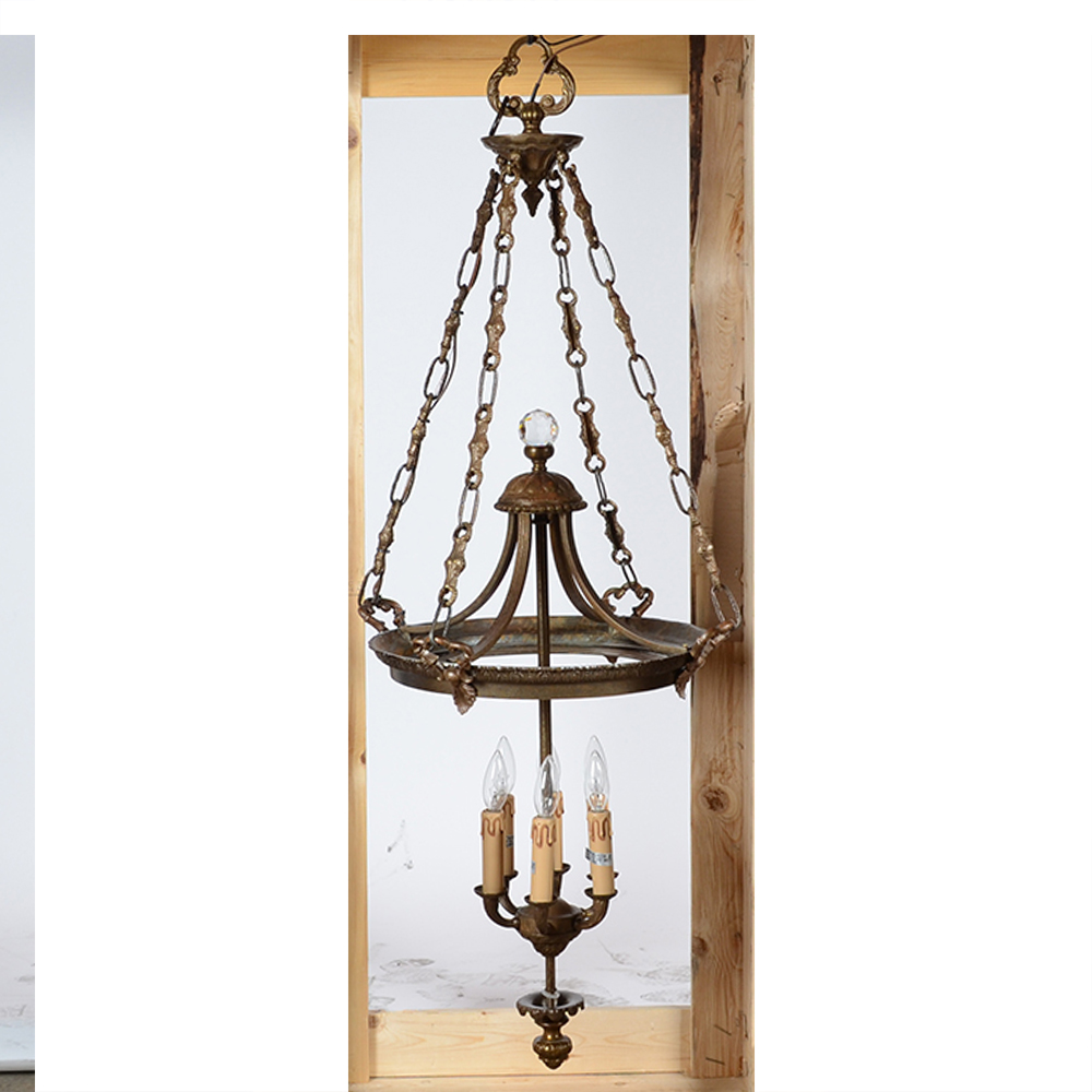 Bronze Basket Style Pendant Light