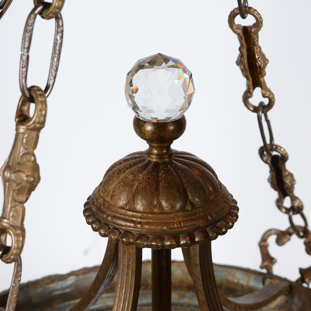 Bronze Basket Style Pendant Light