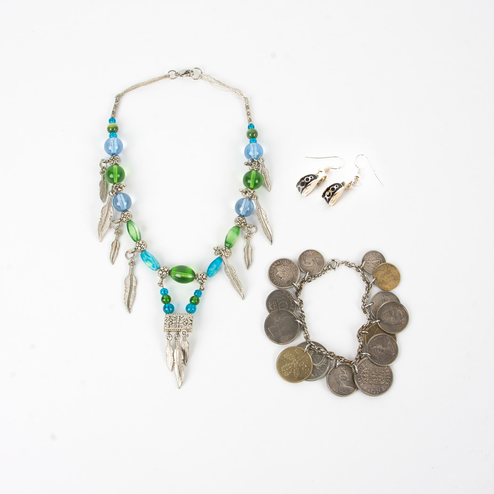 Costume Jewelry Including Coin Bracelet