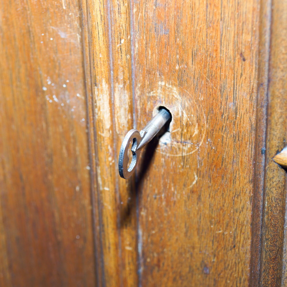 Antique Wood Display Cabinet
