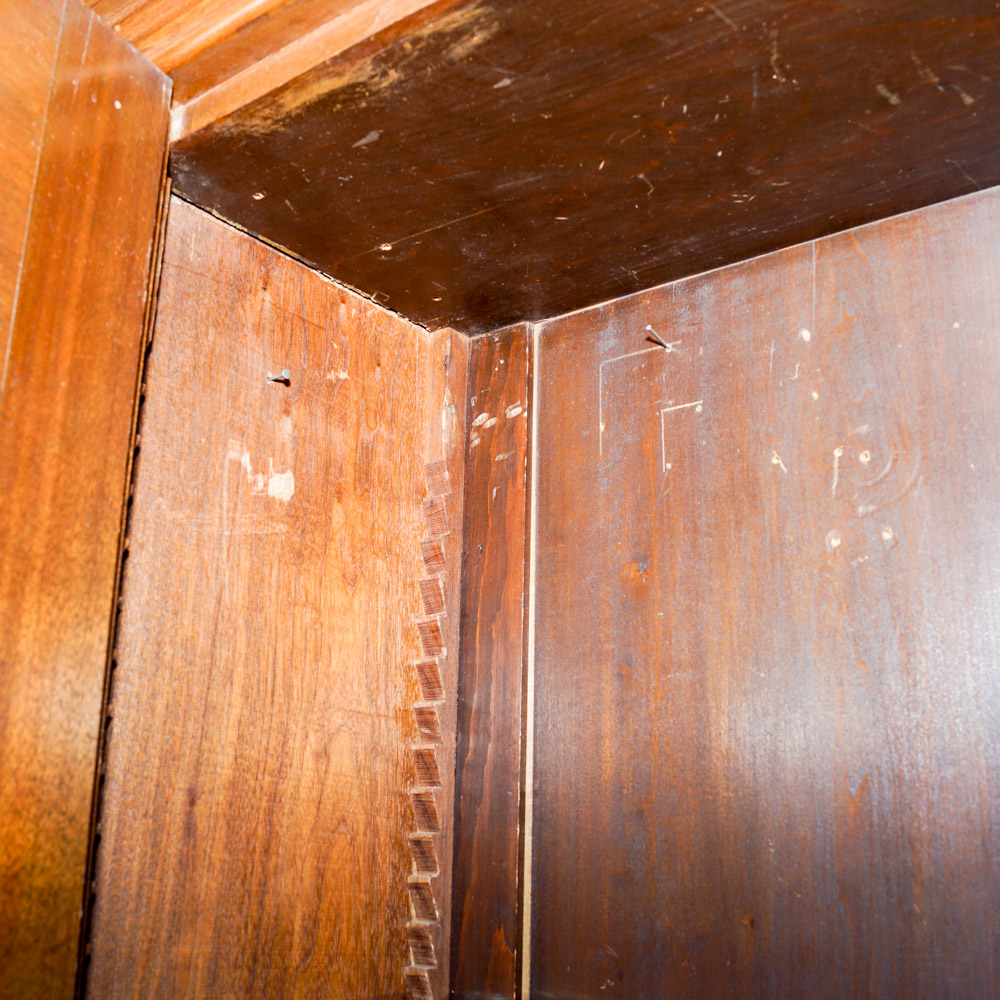 Antique Wood Display Cabinet