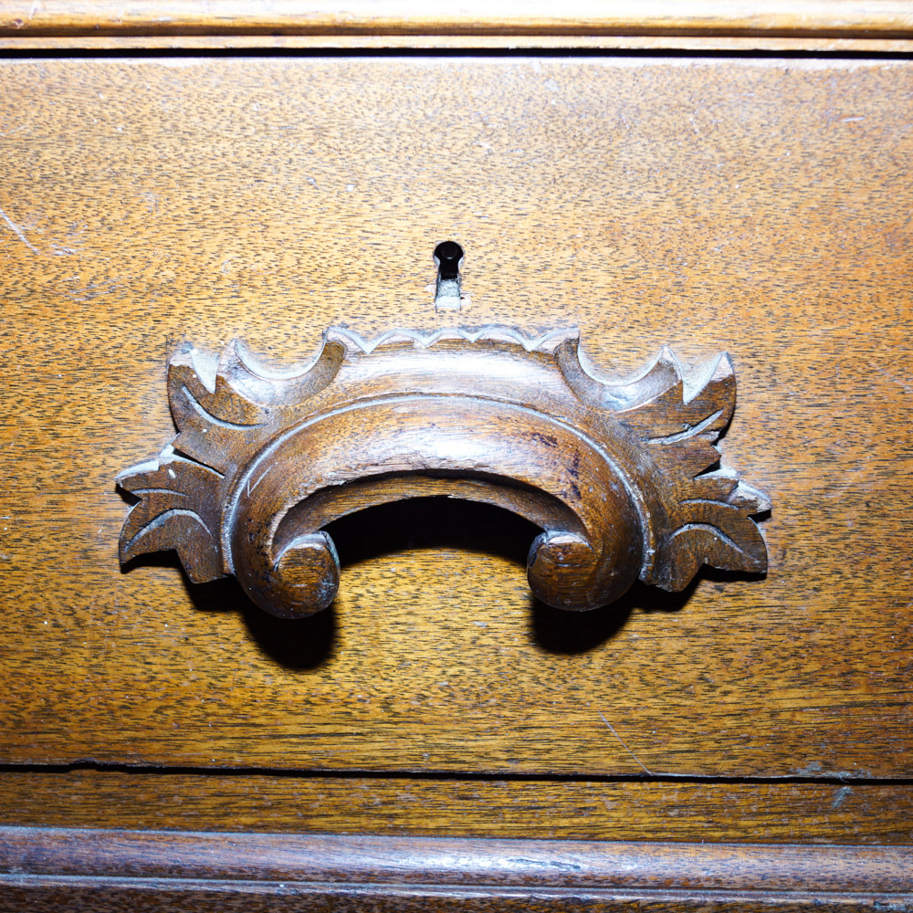 Antique Wood Display Cabinet