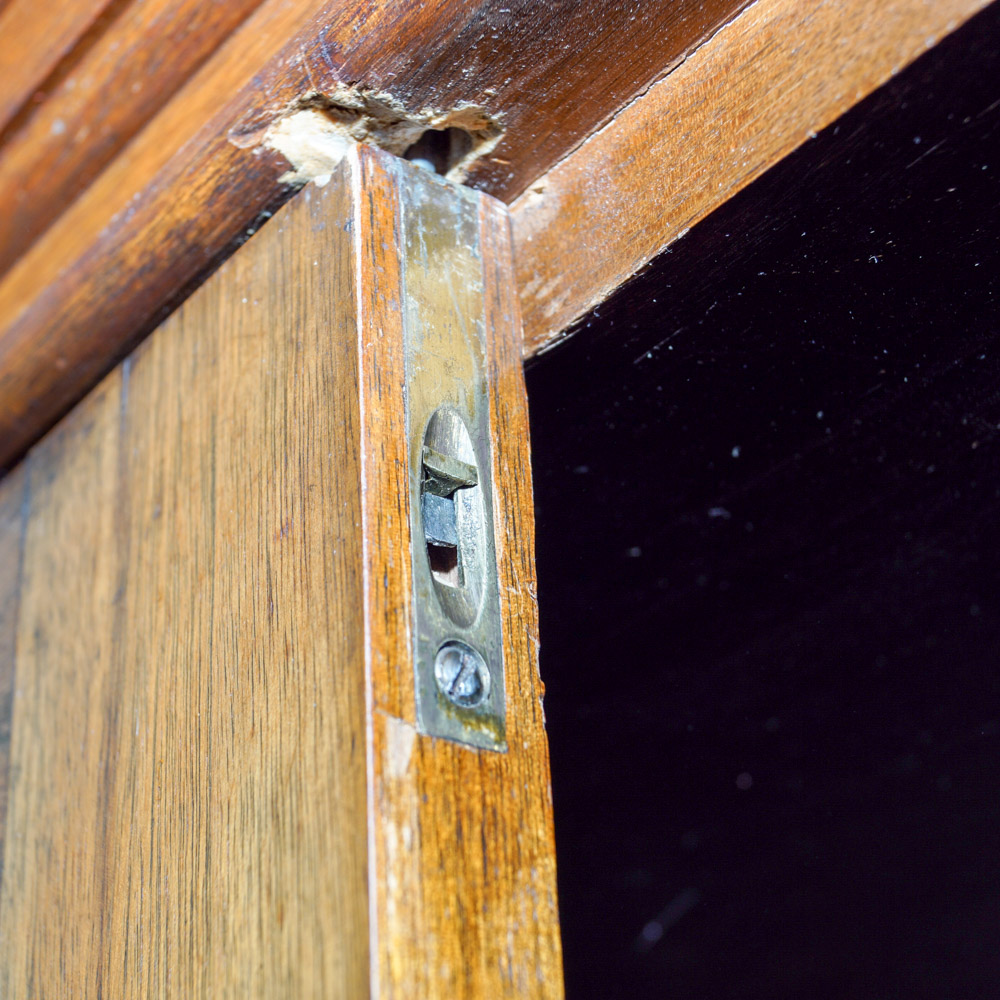 Antique Wood Display Cabinet