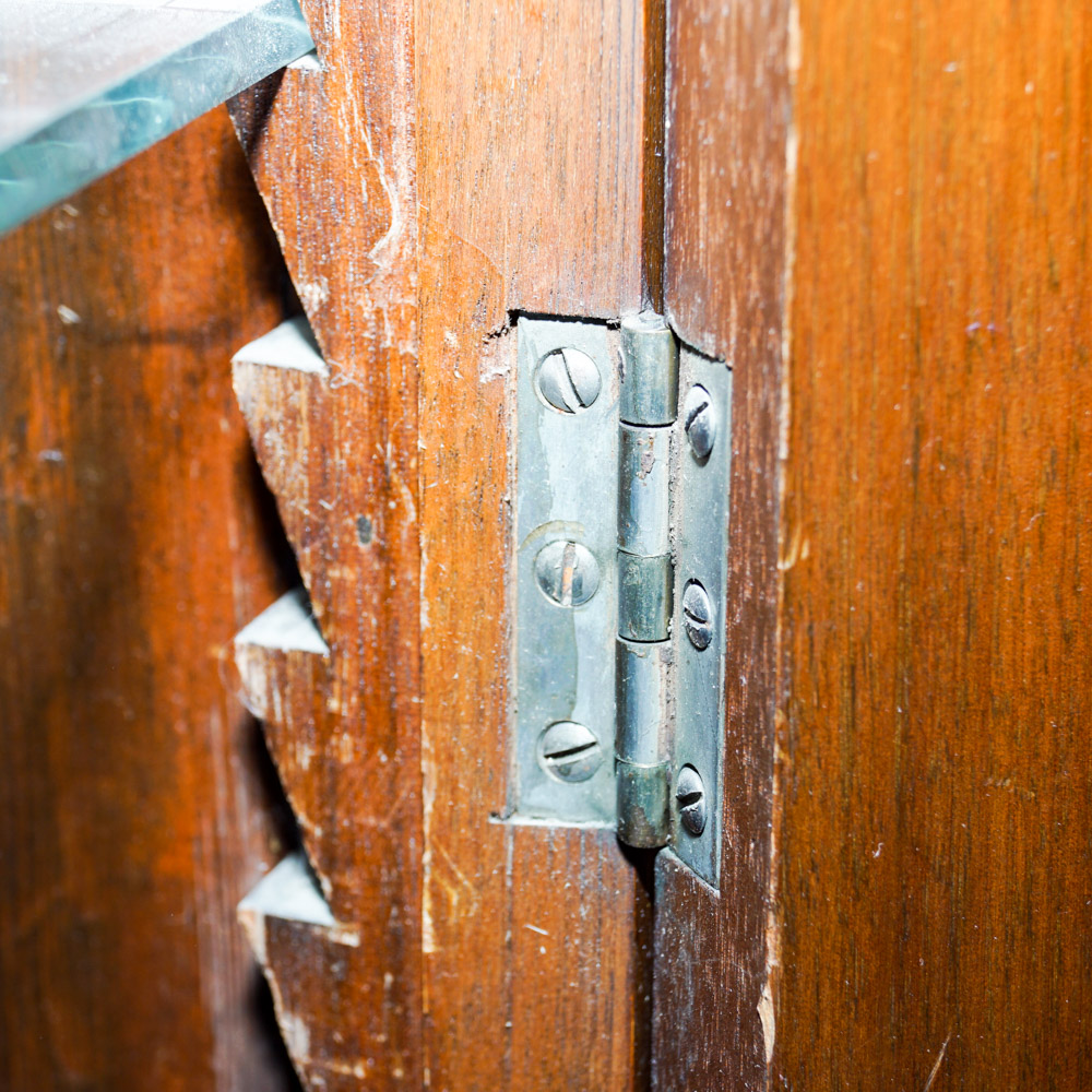 Antique Wood Display Cabinet