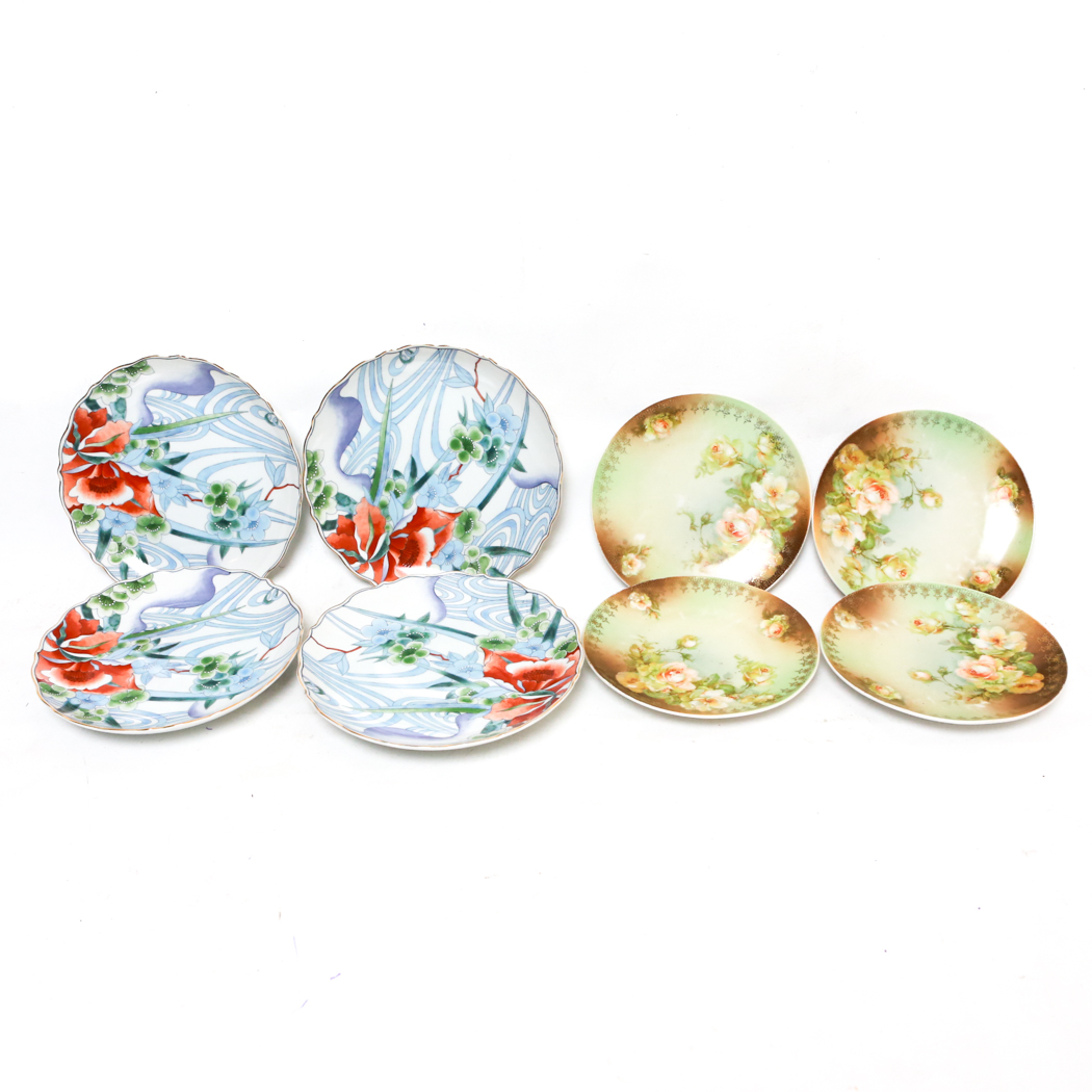 Two Sets of Asian Inspired Dessert Plates