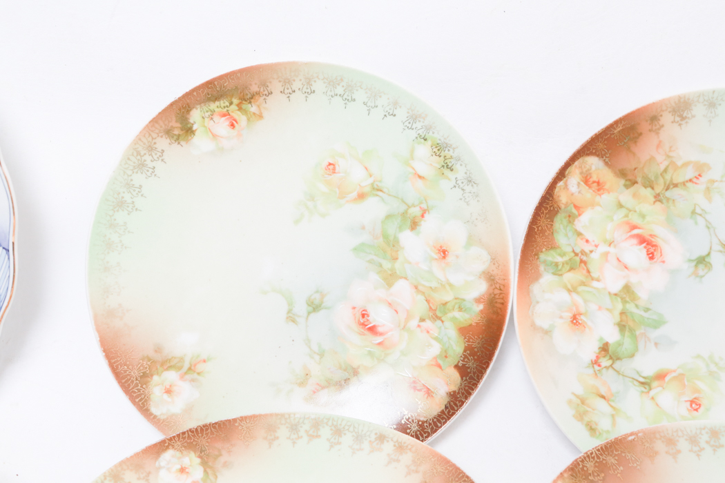 Two Sets of Asian Inspired Dessert Plates