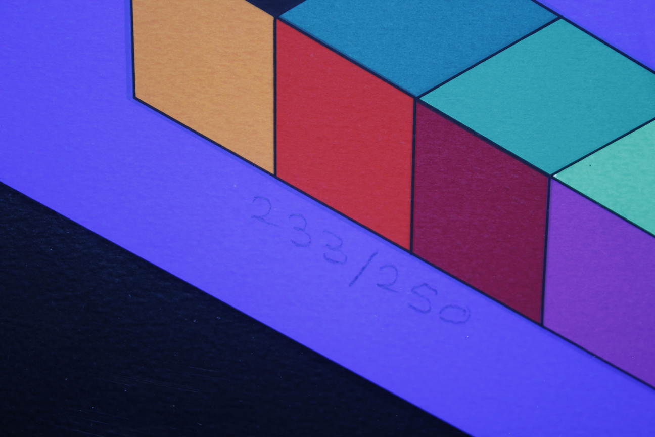 Signed and Numbered Victor Vasarely "Babel-3" 1971 Screen Print