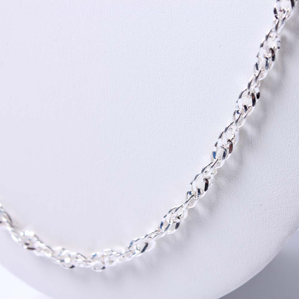Three Sterling Silver Link Chains