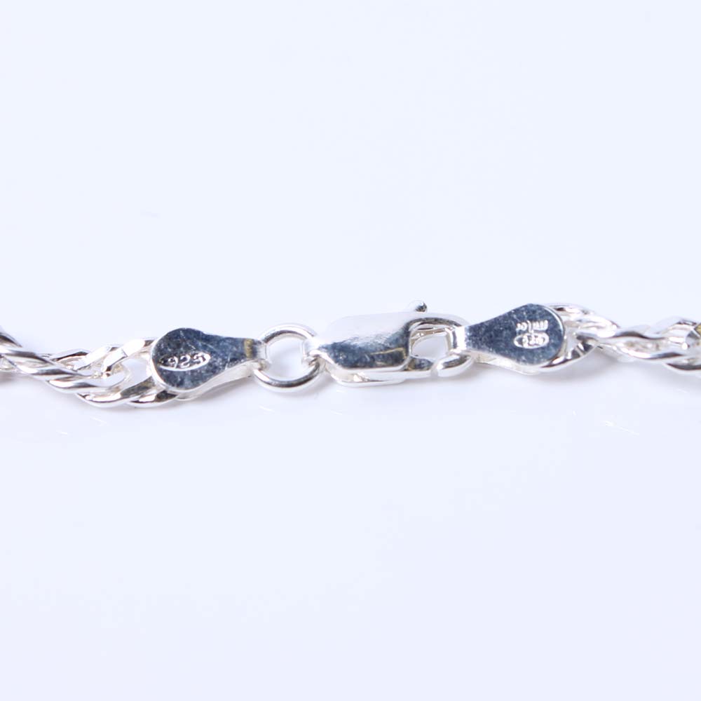 Three Sterling Silver Link Chains