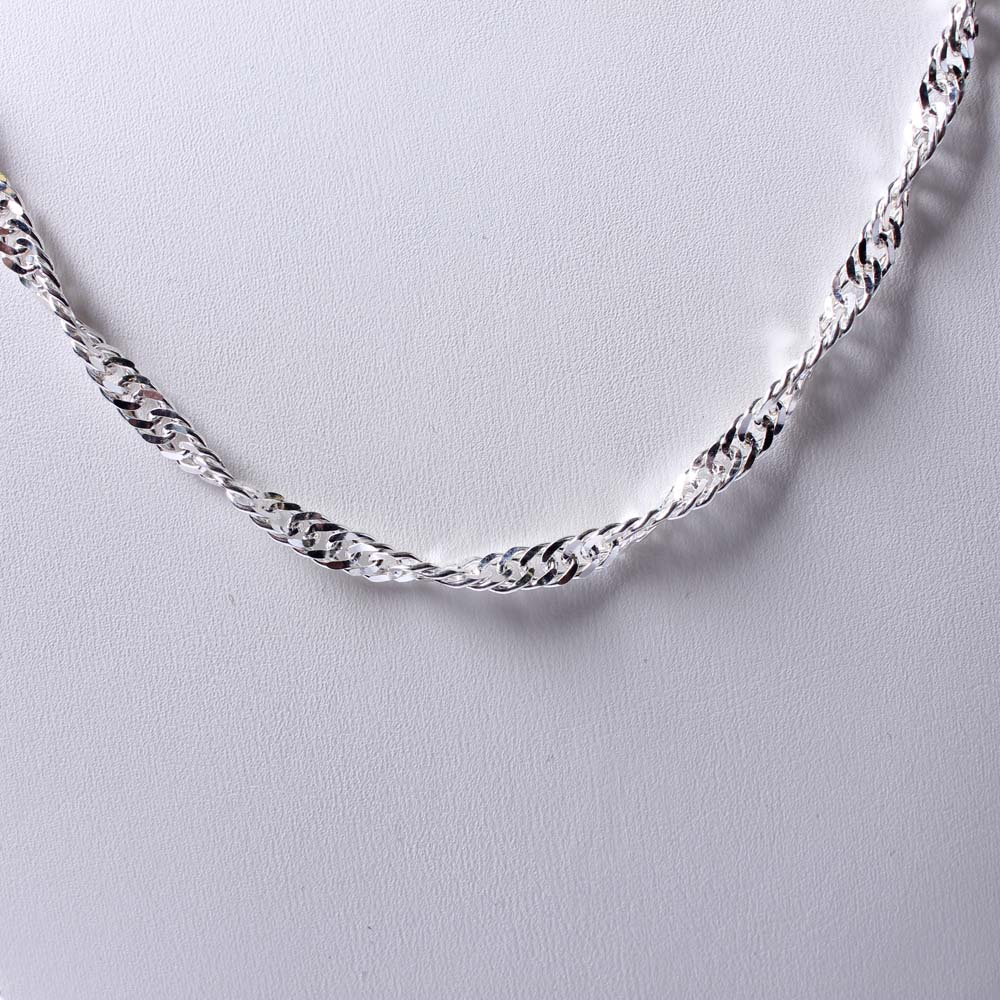 Three Sterling Silver Link Chains