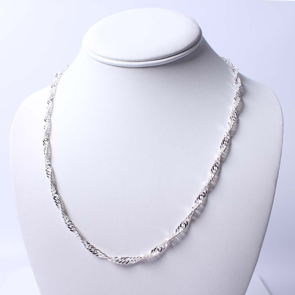 Three Sterling Silver Link Chains