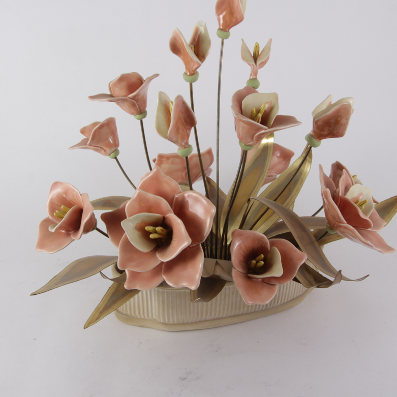 Ceramic Flower Centerpiece by Winifred Cole of California